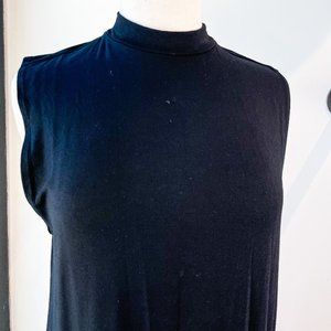 Black High Neck Maxi Dress with Slit